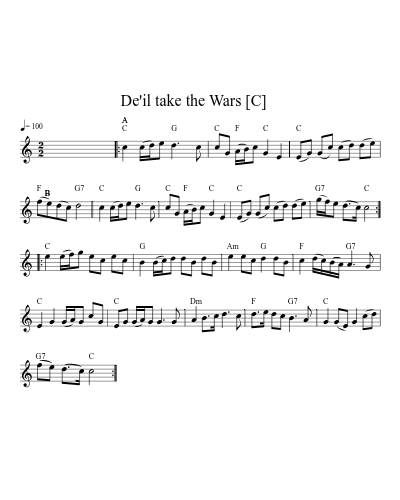 De'il take the Wars    [C] (Version 4)