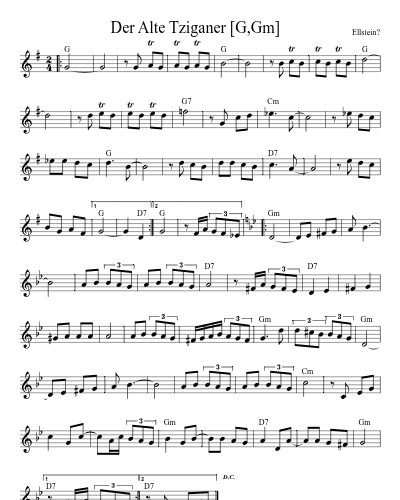 Der Alte Tziganer   [G,Gm]