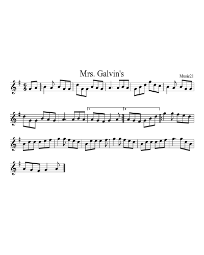 Mrs. Galvin's preview