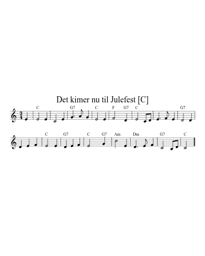 Det kimer nu til Julefest [C] (Version 2)