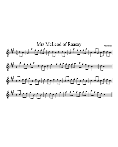 Mrs McLeod of Raasay (Version 2)