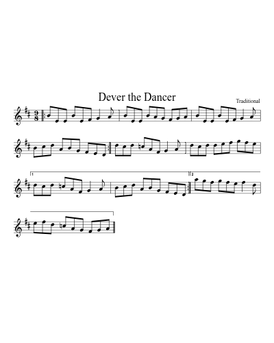 Dever the dancer (Version 8) sheet music preview