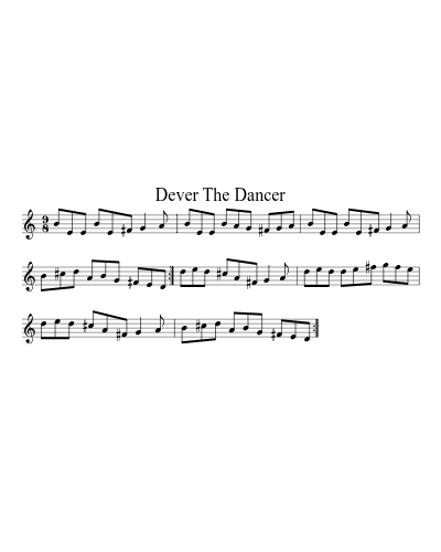 Dever the dancer (Version 9) sheet music preview