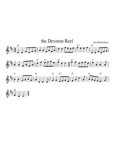 the Deveron Reel (Version 2)