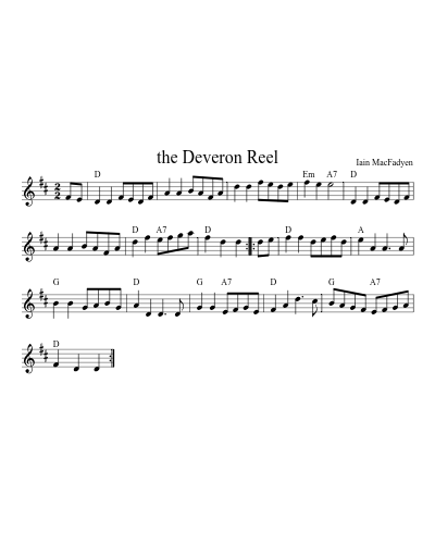 the Deveron Reel (Version 8)