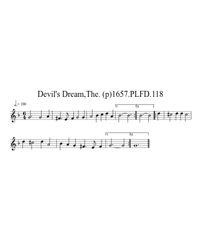 Devil's Dream,The. (p)1657.PLFD.118 sheet music preview