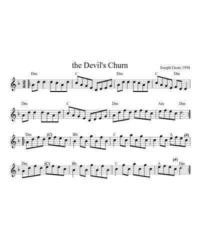 the Devil's Churn (Version 2) sheet music preview