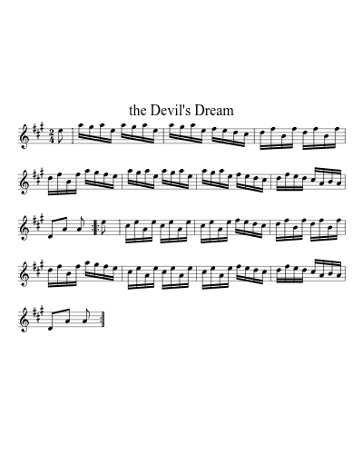 The Devil's Dream (Version 5) sheet music preview