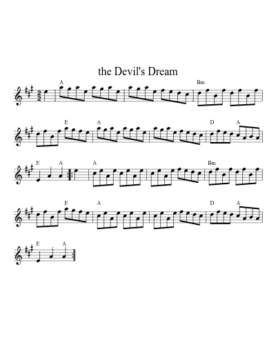 The Devil's Dream (Version 7) sheet music preview