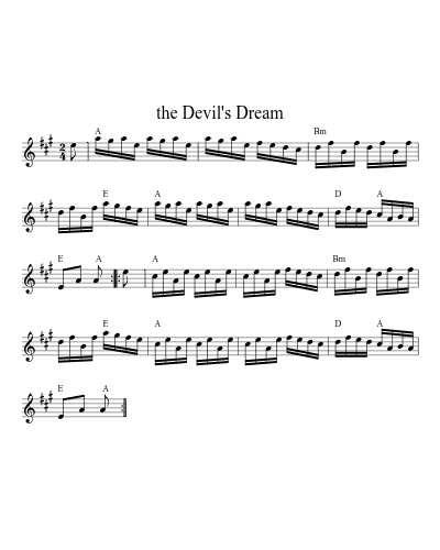 The Devil's Dream (Version 13) sheet music preview