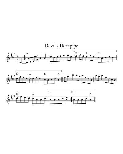 Devil's Hornpipe sheet music preview