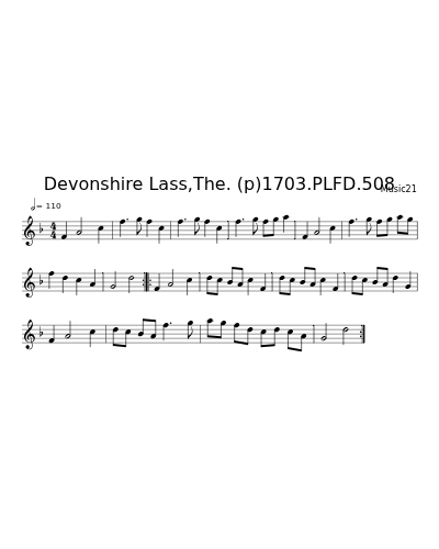 Devonshire Lass,The. (p)1703.PLFD.508