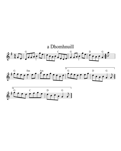 a Dhomhnuill sheet music preview