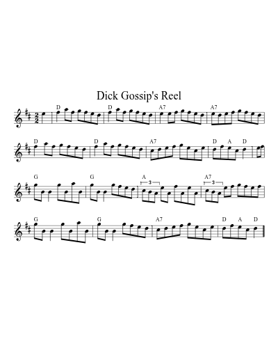 Dick Gossip's reel (Version 4)