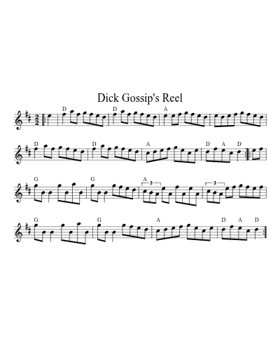Dick Gossip's reel (Version 5)