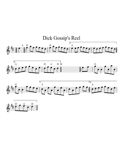 Dick Gossip's reel (Version 6)