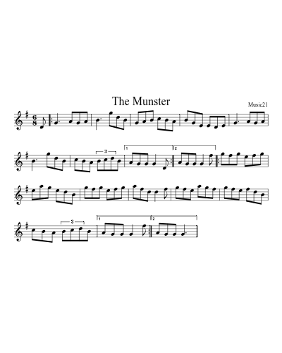 The Munster sheet music preview
