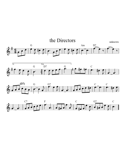 the Directors sheet music preview