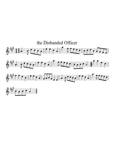 the Disbanded Officer sheet music preview