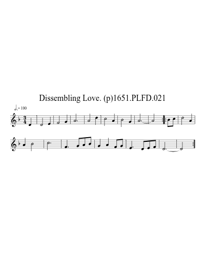 Dissembling Love. (p)1651.PLFD.021