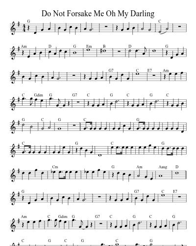 Do Not Forsake Me Oh My Darling preview