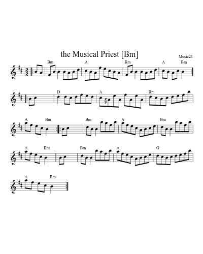 the Musical Priest   [Bm] (Version 2) preview