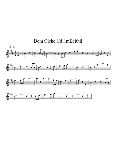 Dom Oiche Ud I mBeithil (Version 2)