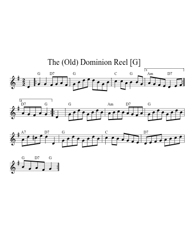 the (Old) Dominion Reel    [G] (Version 3)