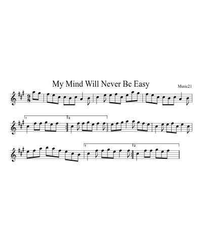 My Mind Will Never Be Easy preview