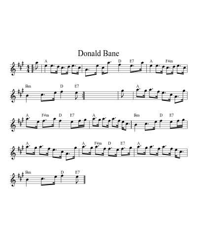 Donald Bane (Version 3) — Piano Sheet Music | Practito