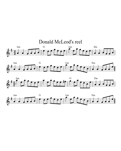 Donald McLeod's reel (Version 2)