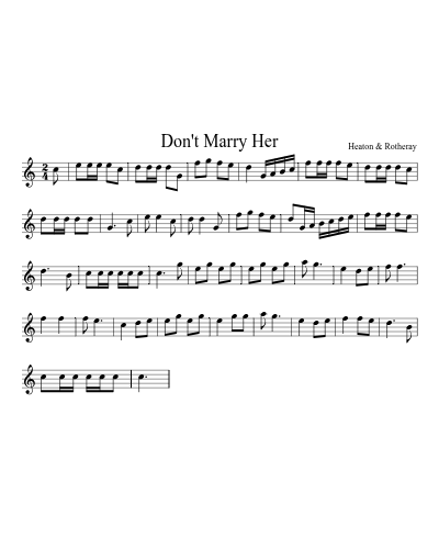 Don't Marry Her