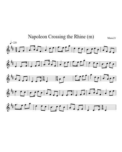 Napoleon Crossing the Rhine (m)
