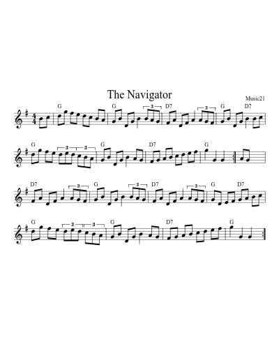 The Navigator sheet music preview