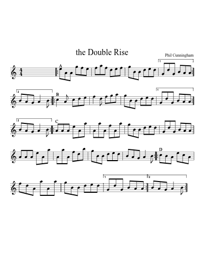 The Double Rise (Version 2) sheet music preview