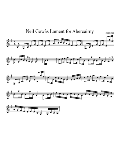 Neil Gowâs Lament for Abercairny