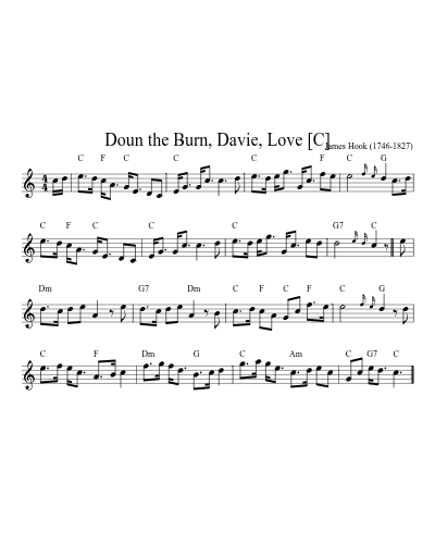 Doun the Burn, Davie, Love [C]