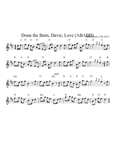 Doun the Burn, Davie, Love (ABABB) preview