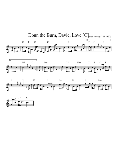 Doun the Burn, Davie, Love [C] (Version 2)