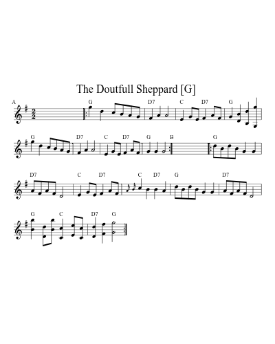 The Doutfull Sheppard  [G] sheet music preview