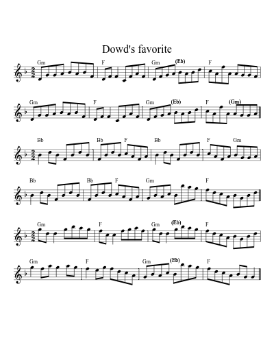 Dowd's favorite (Version 2)