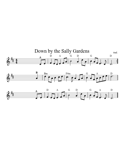 Down By The Sally Gardens (Version 2)