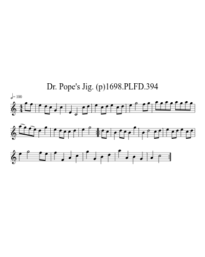 Dr. Pope's Jig. (p)1698.PLFD.394
