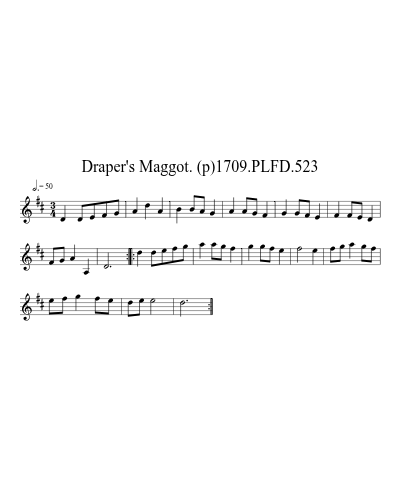 Draper's Maggot. (p)1709.PLFD.523