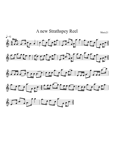 A new Strathspey Reel (New Strathspey Reel)