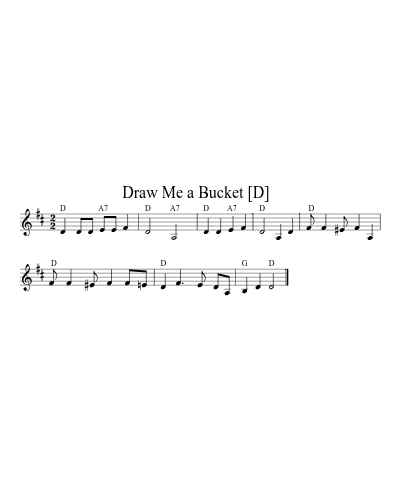 Draw Me a Bucket   [D]