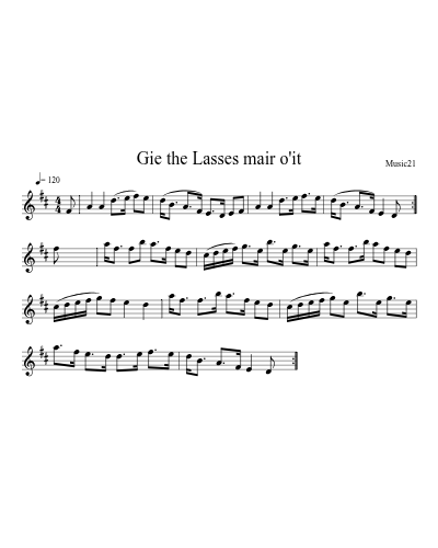 Gie the Lasses mair o'it preview