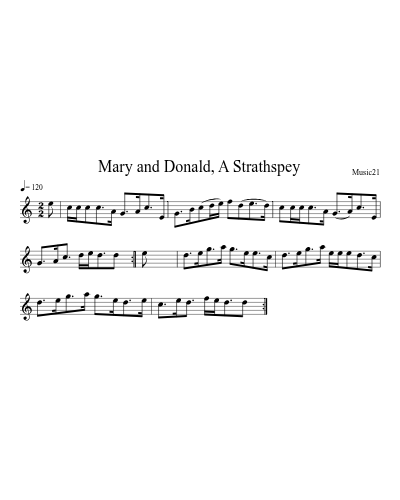 Mary and Donald, A Strathspey