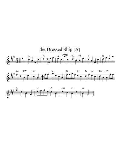 the Dressed Ship  [A] sheet music preview