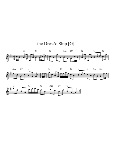 the Dress'd Ship   [G]